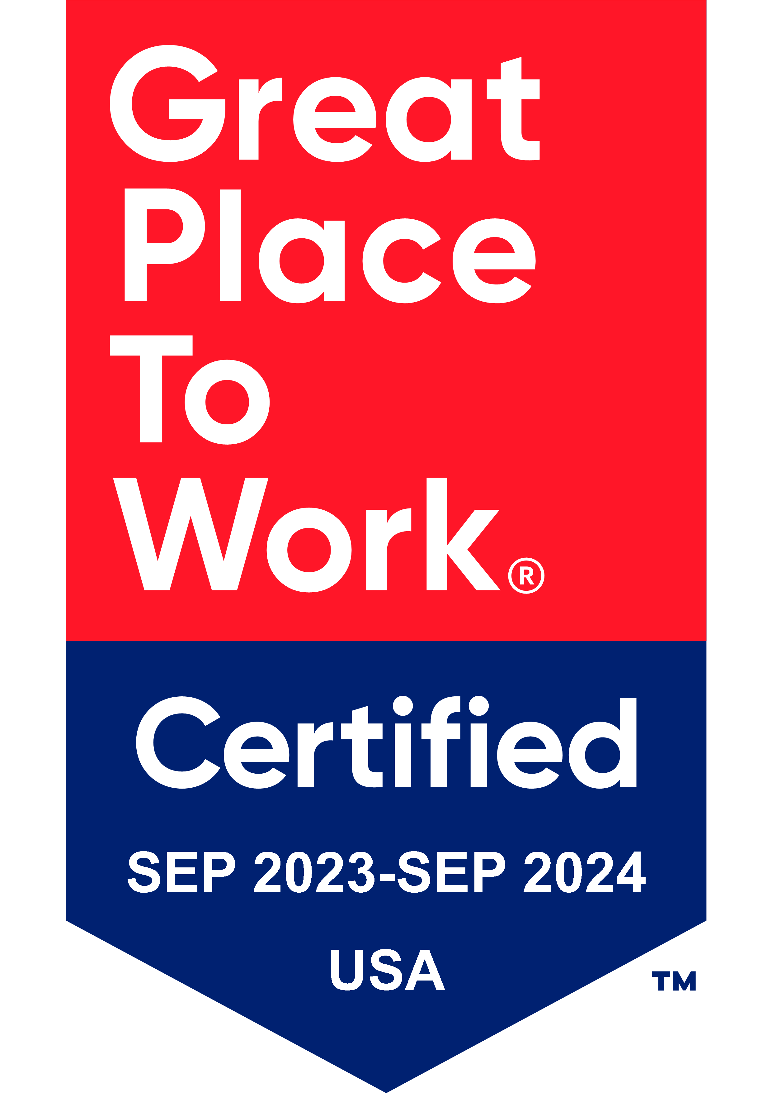 Great Place to Work Certified 2023-2024
